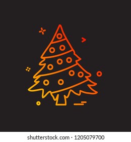 Christmas tree icon design vector