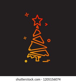 Christmas tree icon design vector