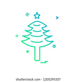 Christmas tree icon design vector