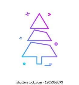 Christmas tree icon design vector