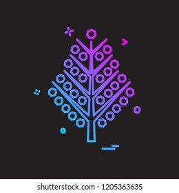 Christmas tree icon design vector