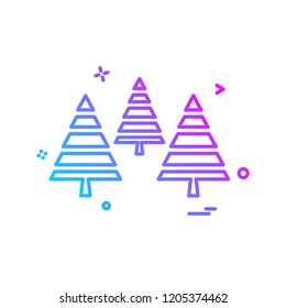 Christmas tree icon design vector