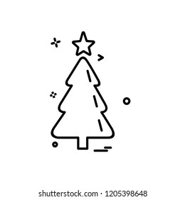 Christmas tree icon design vector