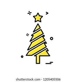Christmas tree icon design vector
