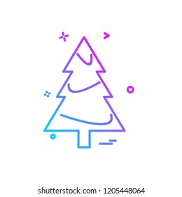 Christmas tree icon design vector