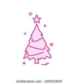 Christmas tree icon design vector