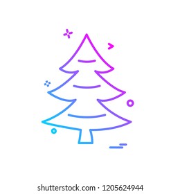 Christmas tree icon design vector