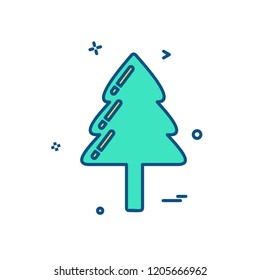 Christmas tree icon design vector