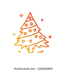 Christmas tree icon design vector