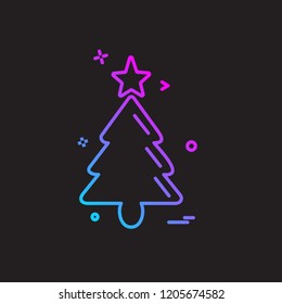 Christmas tree icon design vector