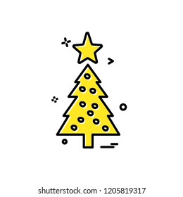 Christmas tree icon design vector