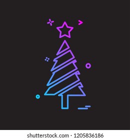 Christmas tree icon design vector