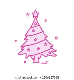 Christmas tree icon design vector