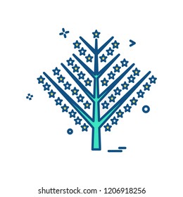 Christmas tree icon design vector