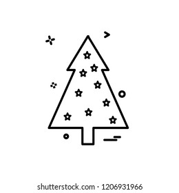 Christmas tree icon design vector