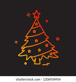 Christmas tree icon design vector
