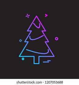 Christmas tree icon design vector