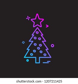 Christmas tree icon design vector