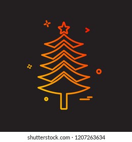 Christmas tree icon design vector