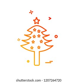 Christmas tree icon design vector
