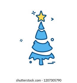 Christmas tree icon design vector