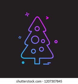 Christmas tree icon design vector