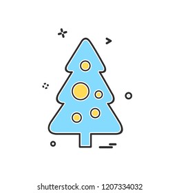 Christmas tree icon design vector