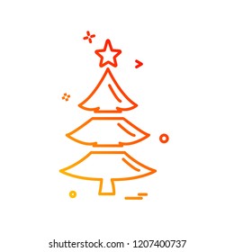 Christmas tree icon design vector