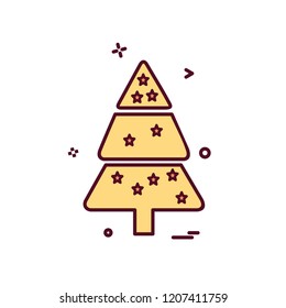 Christmas tree icon design vector