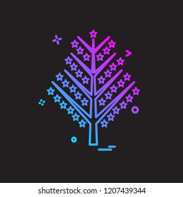Christmas tree icon design vector