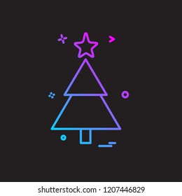 Christmas tree icon design vector