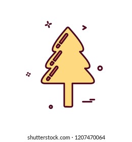 Christmas tree icon design vector