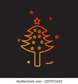 Christmas tree icon design vector