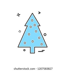 Christmas tree icon design vector