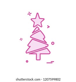 Christmas tree icon design vector