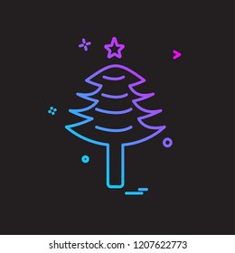 Christmas tree icon design vector