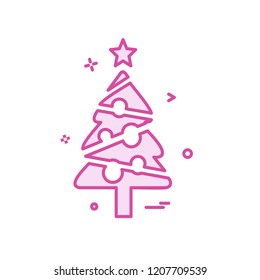 Christmas tree icon design vector
