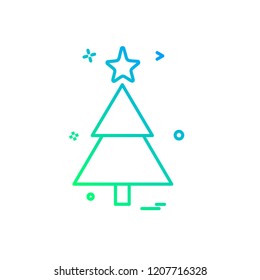Christmas tree icon design vector