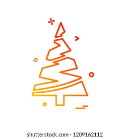Christmas tree icon design vector