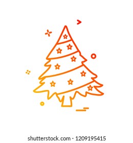 Christmas tree icon design vector