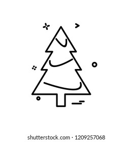Christmas tree icon design vector