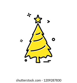 Christmas tree icon design vector