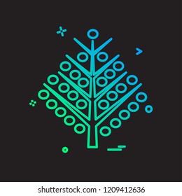 Christmas tree icon design vector