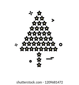 Christmas tree icon design vector