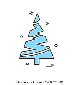 Christmas tree icon design vector