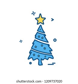 Christmas tree icon design vector