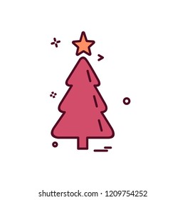 Christmas tree icon design vector