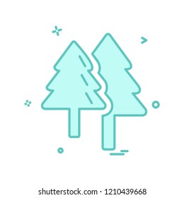 Christmas tree icon design vector