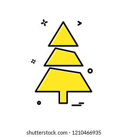 Christmas tree icon design vector