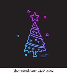 Christmas tree icon design vector
